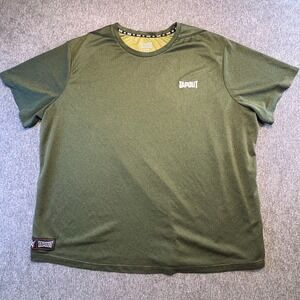 Mens TAPOUT WWE‎ Performance T Shirt XXL Olive Green Athletic Training Gym